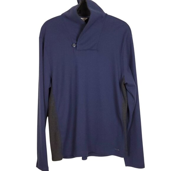 Calvin Klein Other - Calvin Klein Sweater Mens Large Blue Shawl Collar Pullover‎ Preppy Casual Cotton